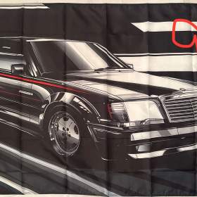 91 - Banner - vlajka MERCEDES BENZ 124 černá 90x150 cm / 19705024