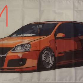 101 - Banner vlajka prapor VW Golf V 90x150 cm / 19708024