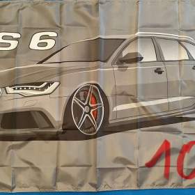 103 -  Banner -  AUDI A6 4G combi RS6 -  šedá 90x150 cm / 19739684