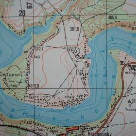 Vojenská profesionální tajná mapa Bedněves 1: 25 / 19751144