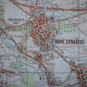 Vojenská profesionální tajná mapa Křivoklát / 19751150