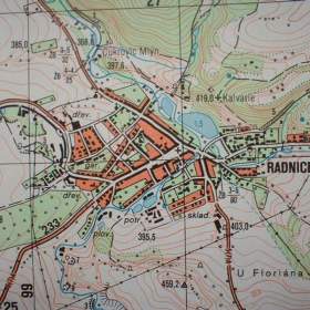 Vojenská profesionální tajná mapa Radnice / 19753385