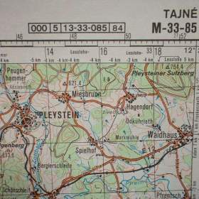 Vojenská profesionální tajná mapa Nabburg / 19753387
