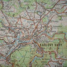 Foto inzerátu Vojenská profesionální tajná mapa Karlovy Vary