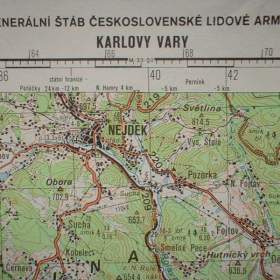 Foto inzerátu Vojenská profesionální tajná mapa Karlovy Vary