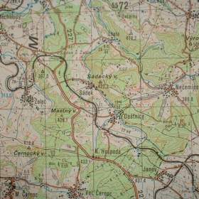 Foto inzerátu Vojenská profesionální tajná mapa Žatec