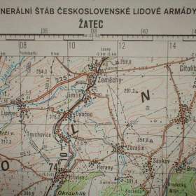 Foto inzerátu Vojenská profesionální tajná mapa Žatec