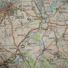 Vojenská profesionální tajná mapa Žatec / 19753394