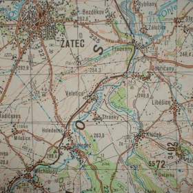 Foto inzerátu Vojenská profesionální tajná mapa Žatec