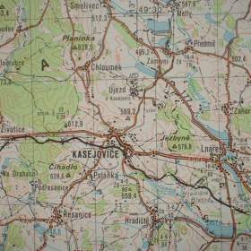 Foto inzerátu Vojenská profesionální tajná mapa VVP Jince a okolí