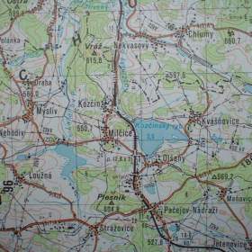 Foto inzerátu Vojenská profesionální tajná mapa VVP Jince a okolí