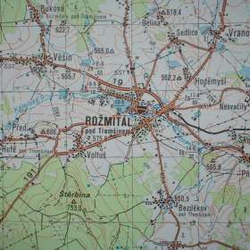 Foto inzerátu Vojenská profesionální tajná mapa VVP Jince a okolí