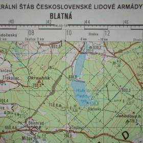 Foto inzerátu Vojenská profesionální tajná mapa VVP Jince a okolí