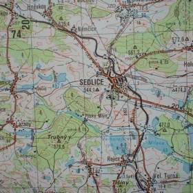 Foto inzerátu Vojenská profesionální tajná mapa VVP Jince a okolí