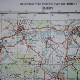 Foto inzerátu Vojenská profesionální tajná mapa Klatovy, Dobřany, Stod