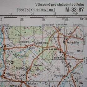 Foto inzerátu Vojenská profesionální tajná mapa Klatovy, Dobřany, Stod