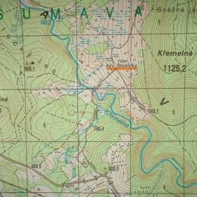 Foto inzerátu Turistická mapa Šumava 1.vydání na vojenském podkladu