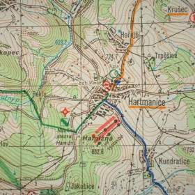 Foto inzerátu Turistická mapa Šumava 1.vydání na vojenském podkladu