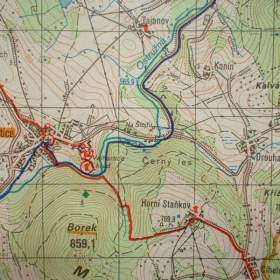 Foto inzerátu Turistická mapa Šumava 1.vydání na vojenském podkladu