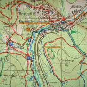 Foto inzerátu Turistická mapa Šumava 1.vydání na vojenském podkladu