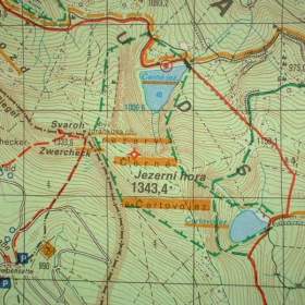 Foto inzerátu Turistická mapa Šumava 1.vydání na vojenském podkladu