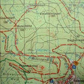 Foto inzerátu Turistická mapa Šumava 1.vydání na vojenském podkladu