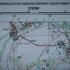 Foto inzerátu Vojenská profesionální tajná mapa Stupno 1:25