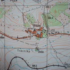 Foto inzerátu Vojenská profesionální tajná mapa Štědrá 1:25