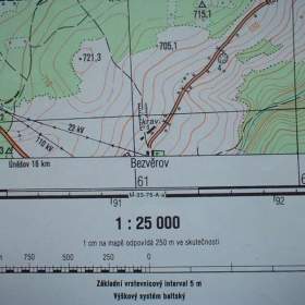 Foto inzerátu Vojenská profesionální tajná mapa Štědrá 1:25