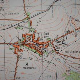 Foto inzerátu Vojenská profesionální tajná mapa Čistá 1:25