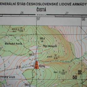 Foto inzerátu Vojenská profesionální tajná mapa Čistá 1:25