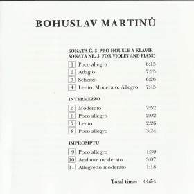 Foto inzerátu Martinù Bohuslav Sonata Intermezzo Impromptu