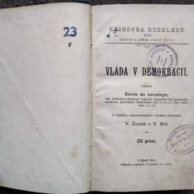Vláda v demokracii Laveleye Emile z roku 1897 / 19754695