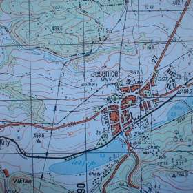 Vojenská profesionální tajná mapa Jesenice / 19754815