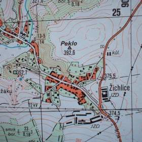 Vojenská profesionální tajná mapa Kaznějov / 19754821
