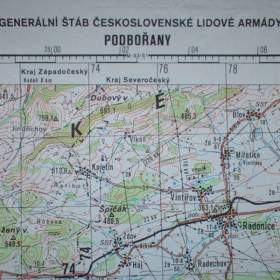 Foto inzerátu Vojenská profesionální tajná mapa Podbořany