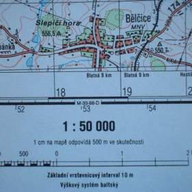 Foto inzerátu Vojenská tajná mapa Rožmitál Brdy voj.prostor Jince