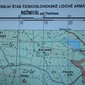 Foto inzerátu Vojenská tajná mapa Rožmitál Brdy voj.prostor Jince