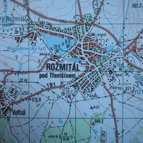 Vojenská tajná mapa Rožmitál Brdy voj. prostor Jince / 19754846