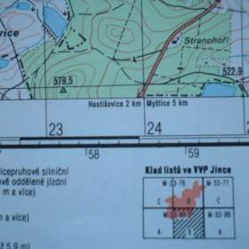 Foto inzerátu Vojenská tajná mapa Rožmitál Brdy voj.prostor Jince