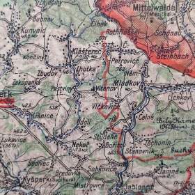Fotka k inzerátu Strará mapa -  Východní Čechy, Orlické hory a Severní Morava / 19269804