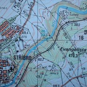 Vojenská profesionální tajná mapa Stříbro 1: 25 / 19759594