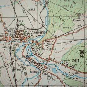 Foto inzerátu Profesionální mapa Blovice Vojenský prostor Jínce