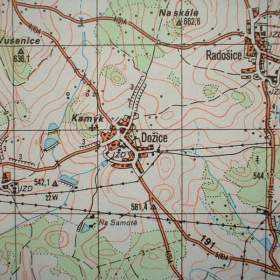 Foto inzerátu Profesionální mapa Blovice Vojenský prostor Jínce