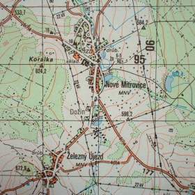 Foto inzerátu Profesionální mapa Blovice Vojenský prostor Jínce