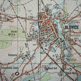 Foto inzerátu Profesionální mapa Blovice Vojenský prostor Jínce