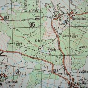 Foto inzerátu Profesionální mapa Blovice Vojenský prostor Jínce