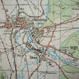 Foto inzerátu Profesionální mapa Blovice Vojenský prostor Jínce