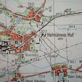 Fotka k inzerátu Vojenská profesionální tajná mapa Heřmanova Huť 1: 25 / 18528638