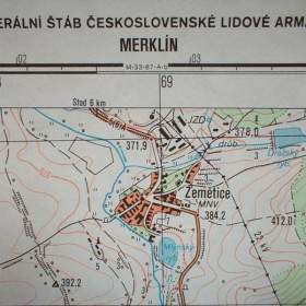 Foto inzerátu Vojenská profesionální tajná mapa Merklín 1:25